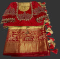 Gold and Red  Kanjivaram Saree with Blouse
