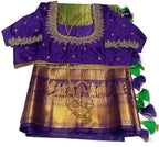 Pick & pick double od saree with pico faul and Stiched blouse and tassel